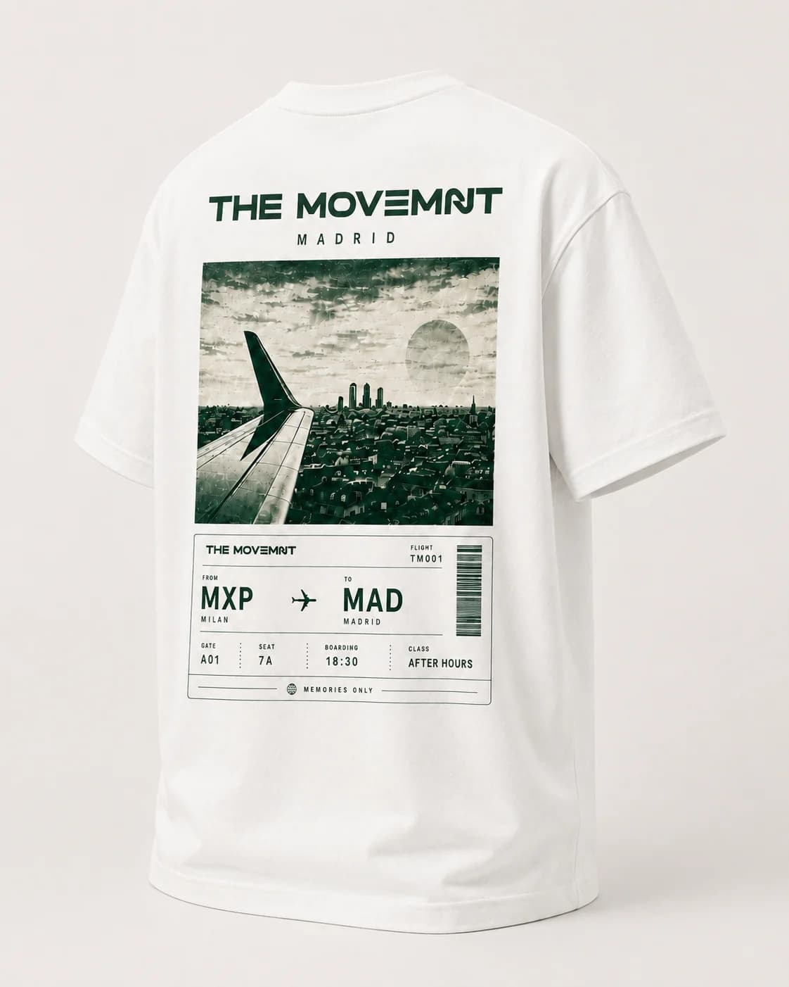 Madrid Ticket — White, back